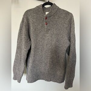 L.L. Bean 100% Wool Men’s Grey Sweater